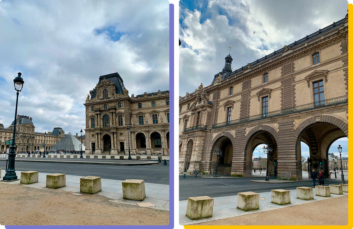 Photos of the Louvre and its surroundings