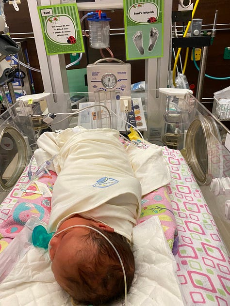 pictures from when author's baby was in the nicu