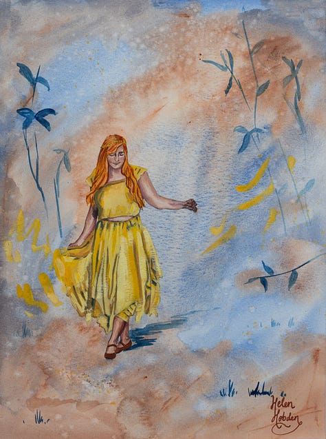 Ethereal paintings of fairytale women.