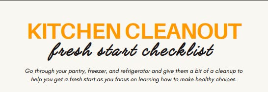 Kitchen Cleanout Fresh Start Checklist