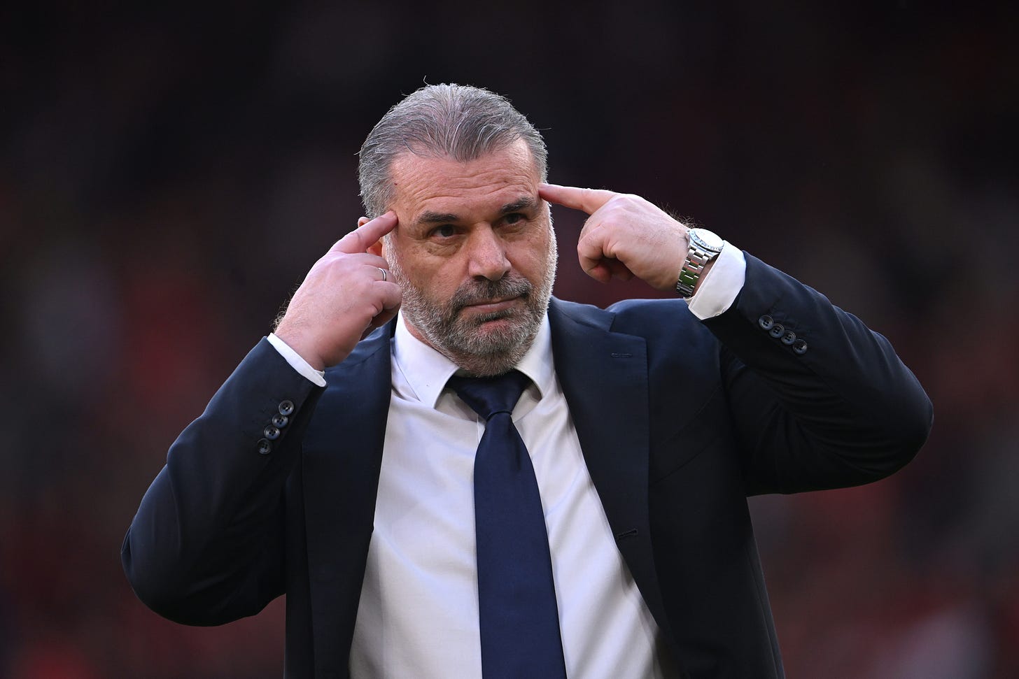 Tottenham manager Ange Postecoglou pictured following his team's 4-2 loss at Liverpool in May 2024 Tottenham manager Ange Postecoglou pictured following his team's 4-2 loss at Liverpool in May 2024