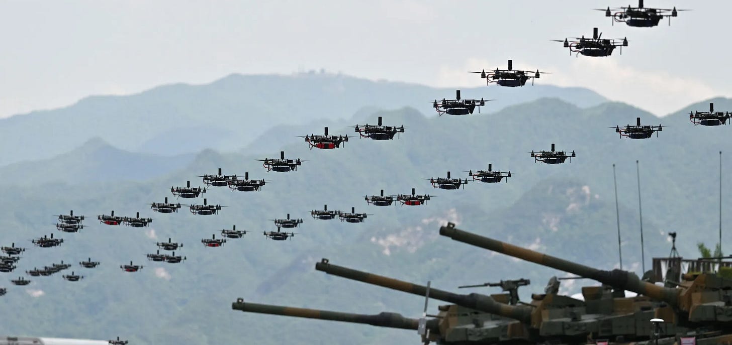 Pentagon Building Killer Drone Swarms for Possible War Against China -  Bloomberg