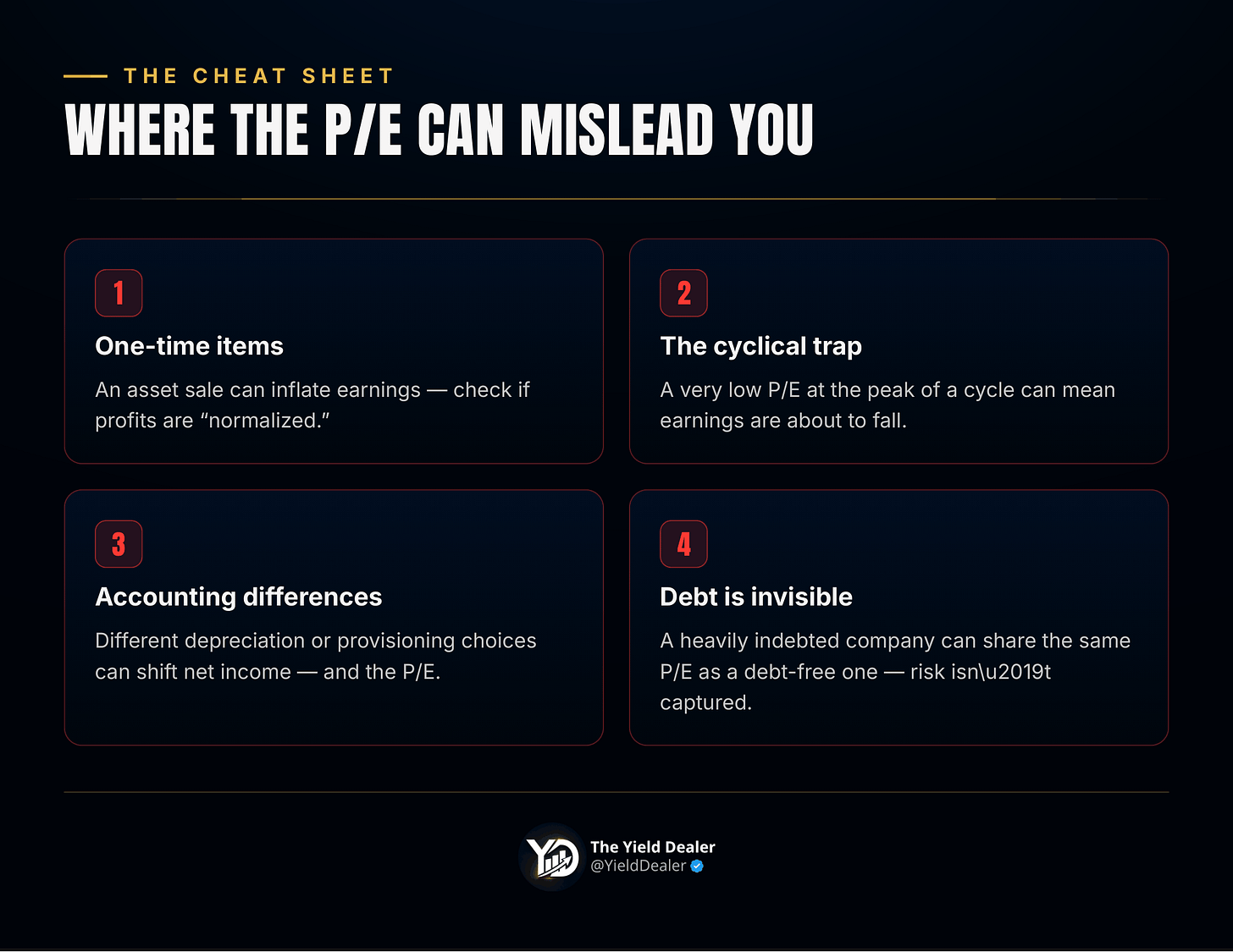 Where the P/E ratio can mislead you Where the P/E ratio can mislead you