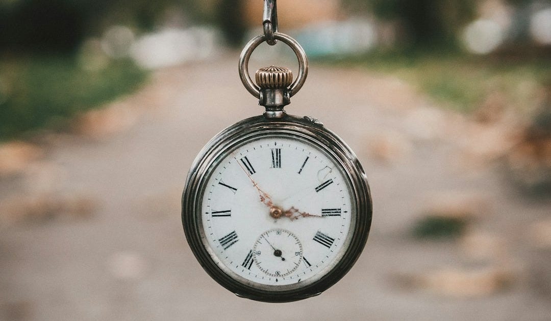 pocket watch at 3:55