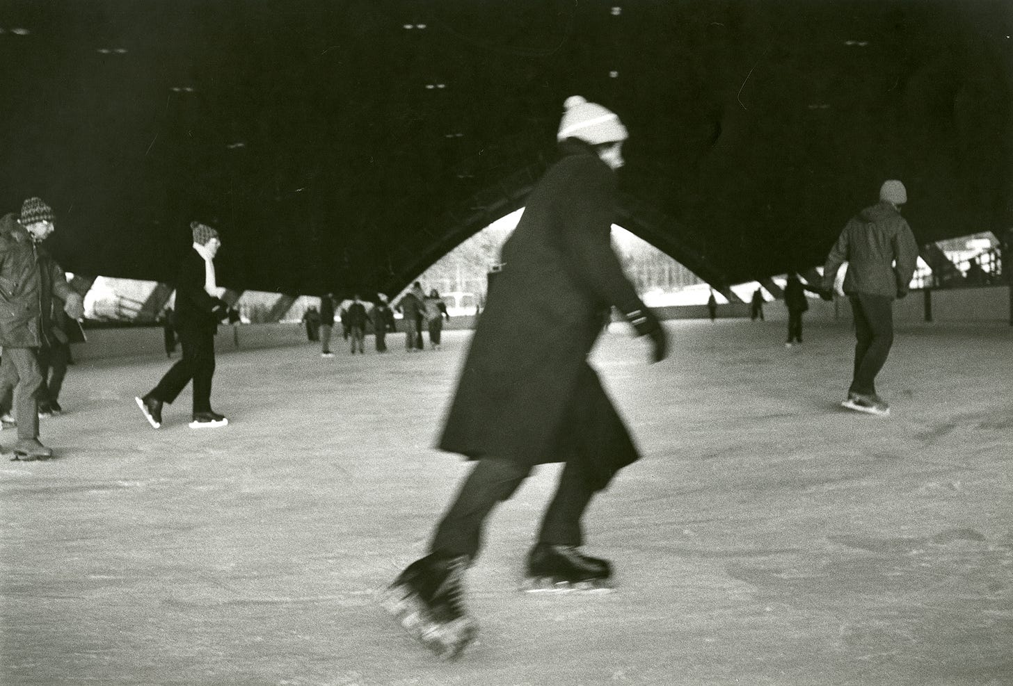 archival photograph of UConn's old skating rink, later torn down