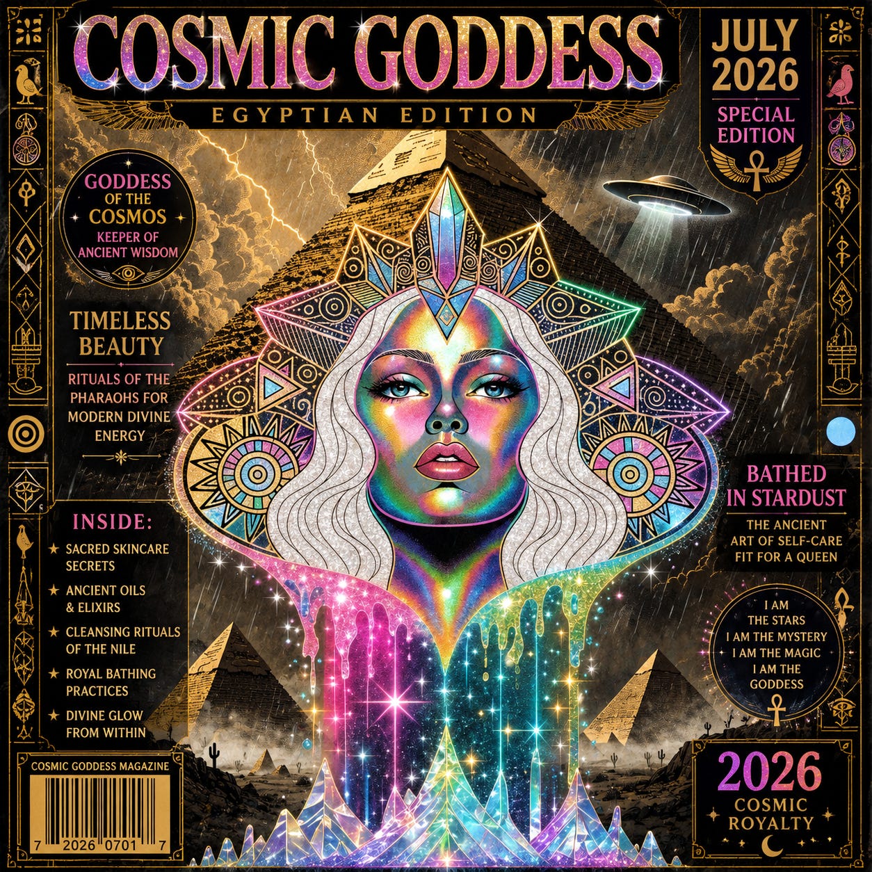 Cosmic Goddess — Egyptian edition cover art