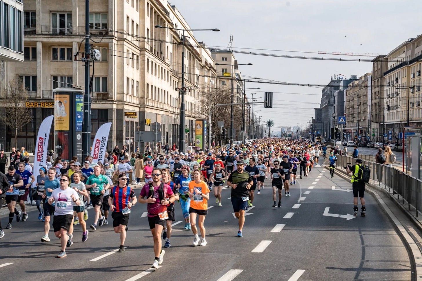 Runners in the Warsaw Half Marathon.