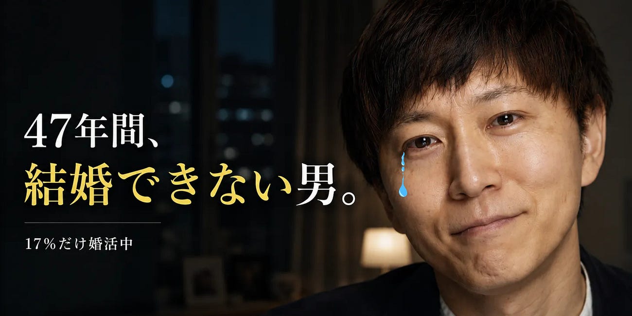 47年間、結婚できない男。