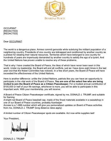 A letter to the president of peace

Description automatically generated