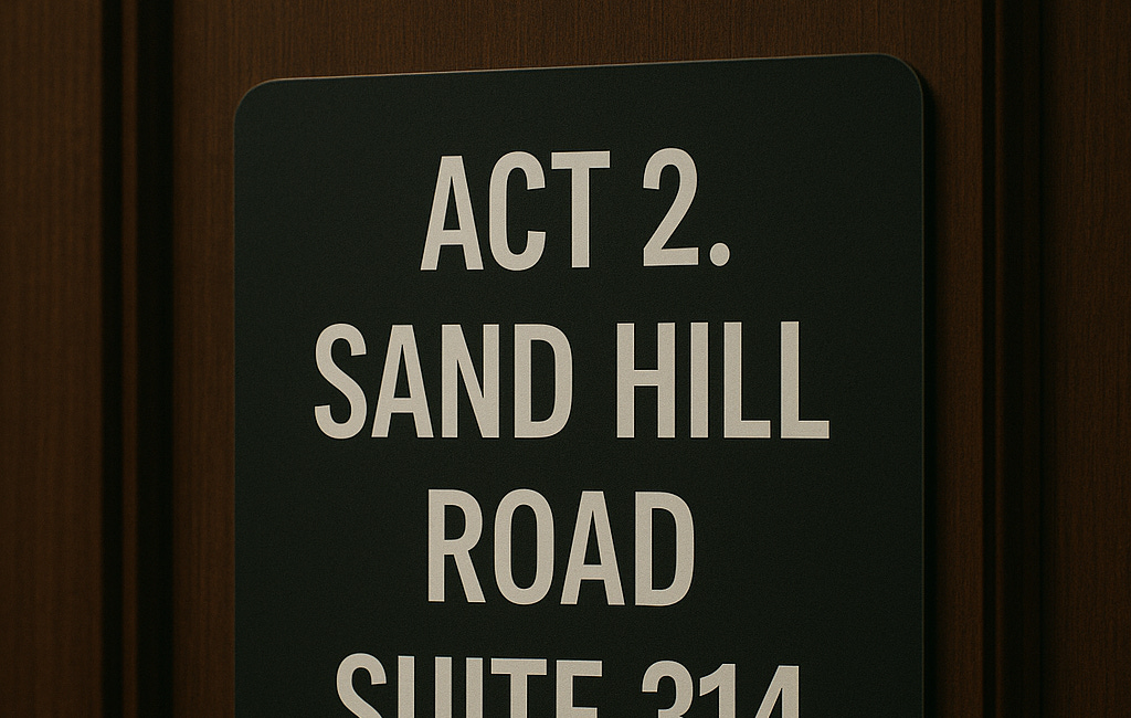 ACT 2. Sand Hill Road, Suite 314