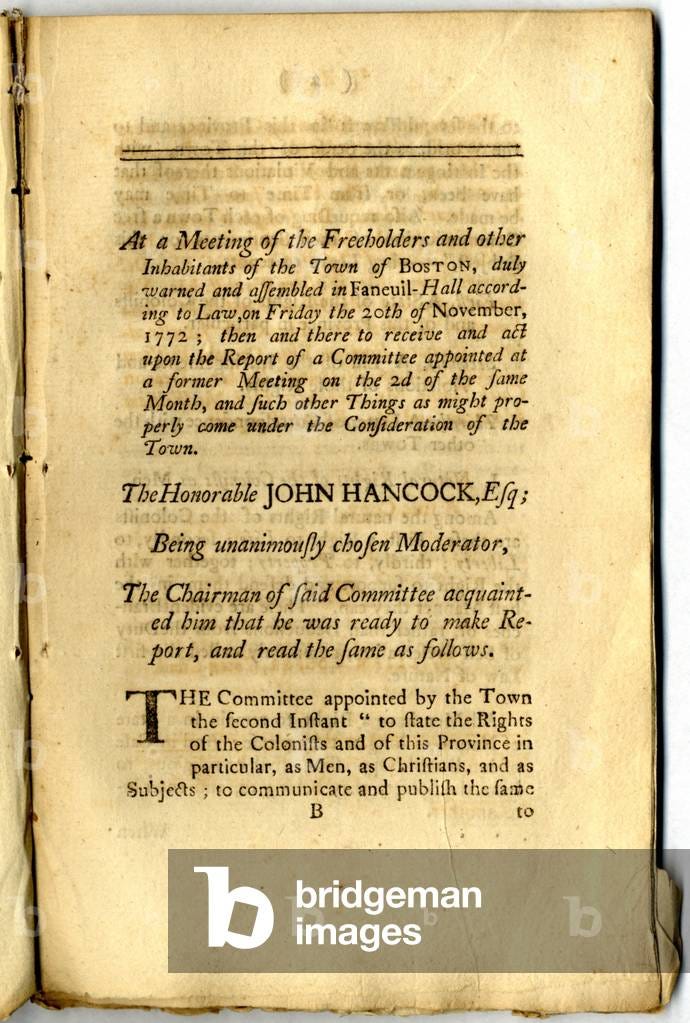 Image of The “Boston Pamphlet”: The Votes and Proceedings of the  Freeholders by American School, (18th century)