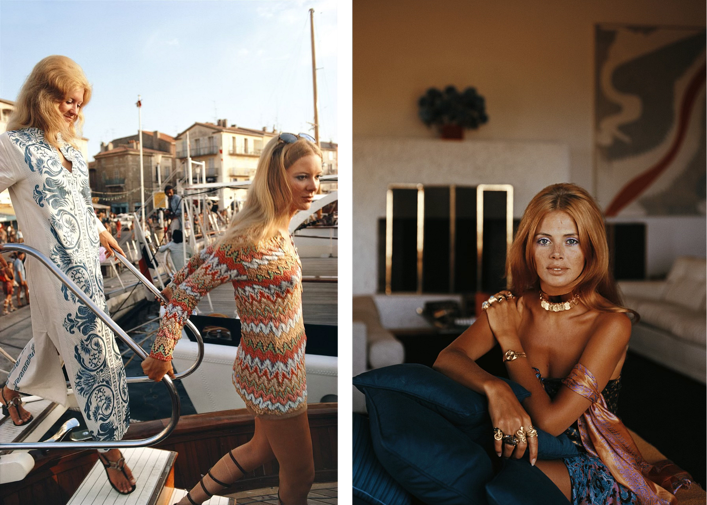 Slim Aarons photos of vintage summer style—Saint-Tropez, 1971 and Britt Ekland in Porto Ercole, 1969 Slim Aarons photos of vintage summer style—Saint-Tropez, 1971 and Britt Ekland in Porto Ercole, 1969