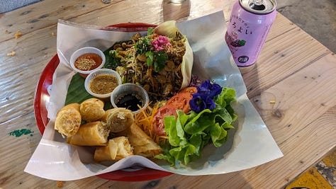 assorted Thai vegan food