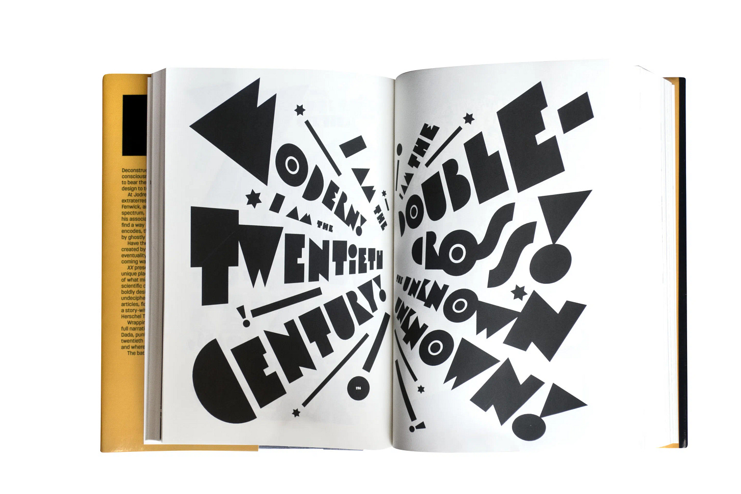 Rian Hughes uses type and layout as part of the narrative in XX: A Novel,  Graphic