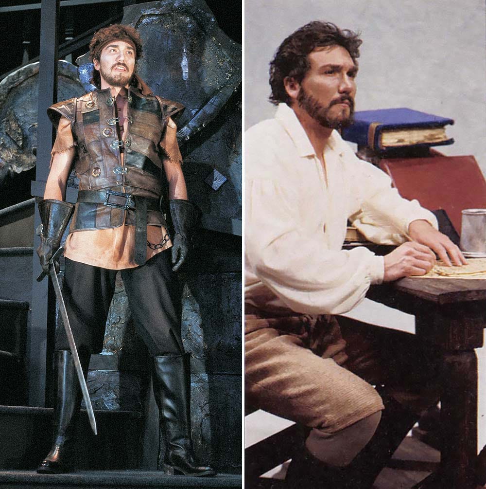 Patrick Page at the Festival: in the title role in Macbeth (left) and as Ben Jonson in Nothing Like the Sun.