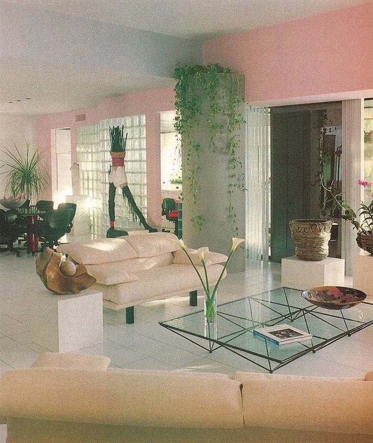 ◽️The 80s Interior◽️ on Instagram: “I'm having a glass brick kinda morning!  . (Decor By Design - 1985) . Scanne… | 80s interior, 80s interior design,  1980s interior