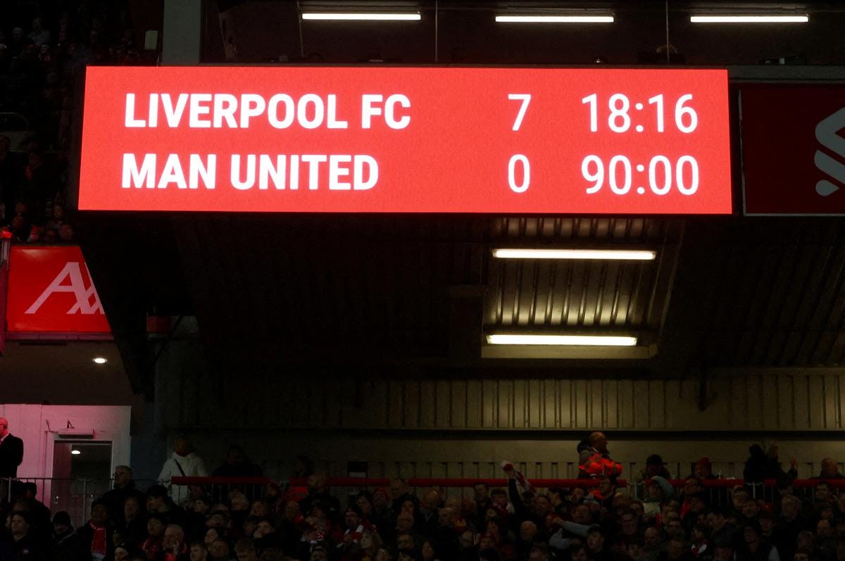 Liverpool 7-0 Manchester United: Man Utd suffers joint-heaviest defeat in  its history - Sportstar