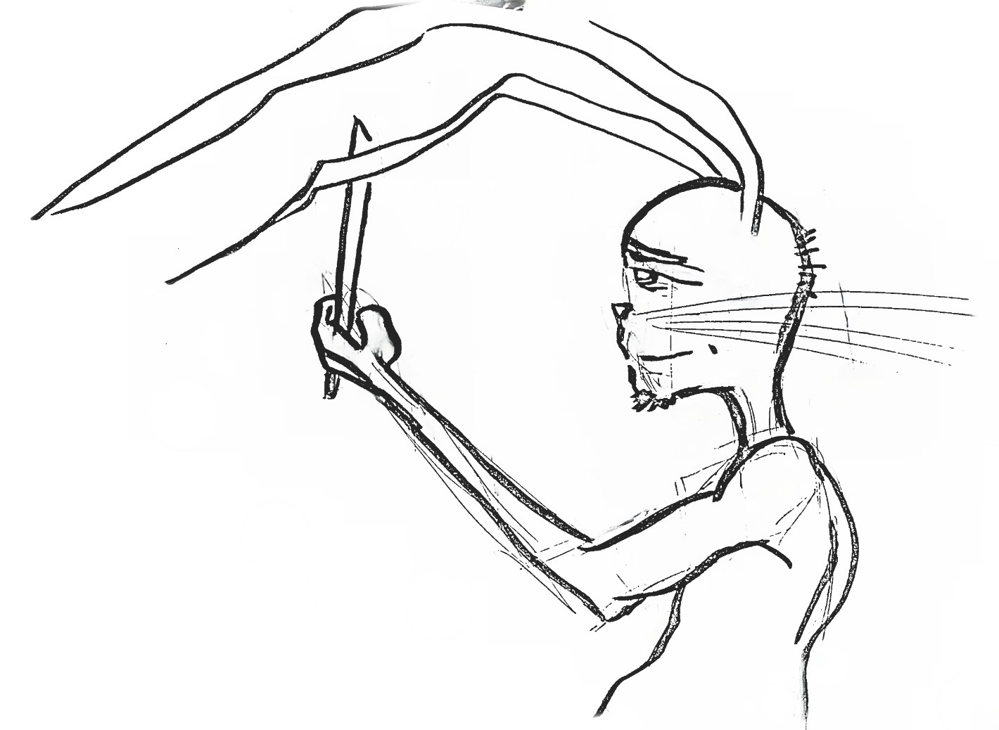 Illustration of the illustrated BUNNYMAN BOOK by author and playwright, Bianca Bagatourian, illustrations by Steven Bagatourian