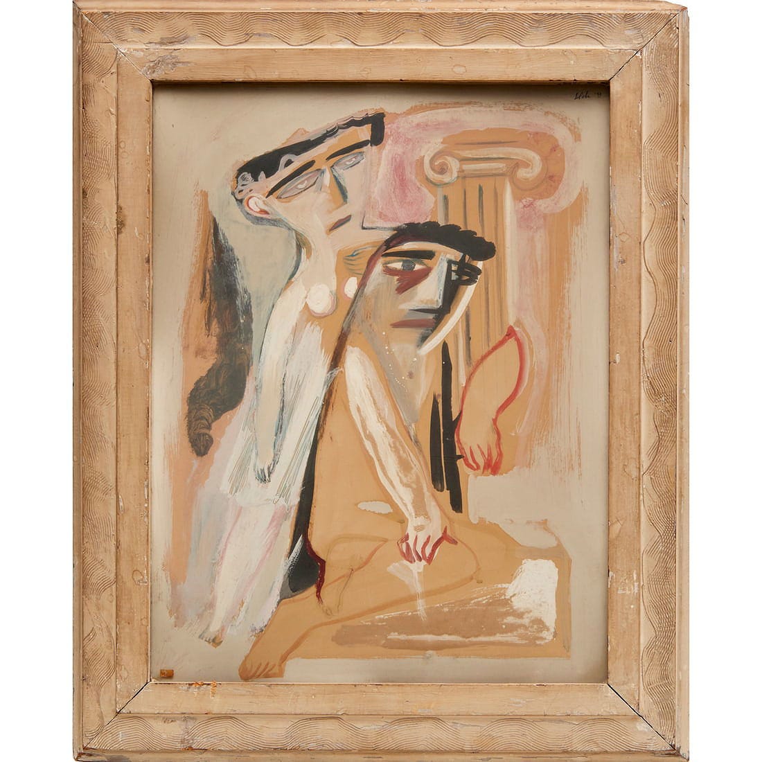 Laura Slobe, gouache on paper, 1932