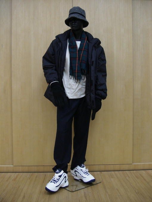 A mannequin in a skater outfit.