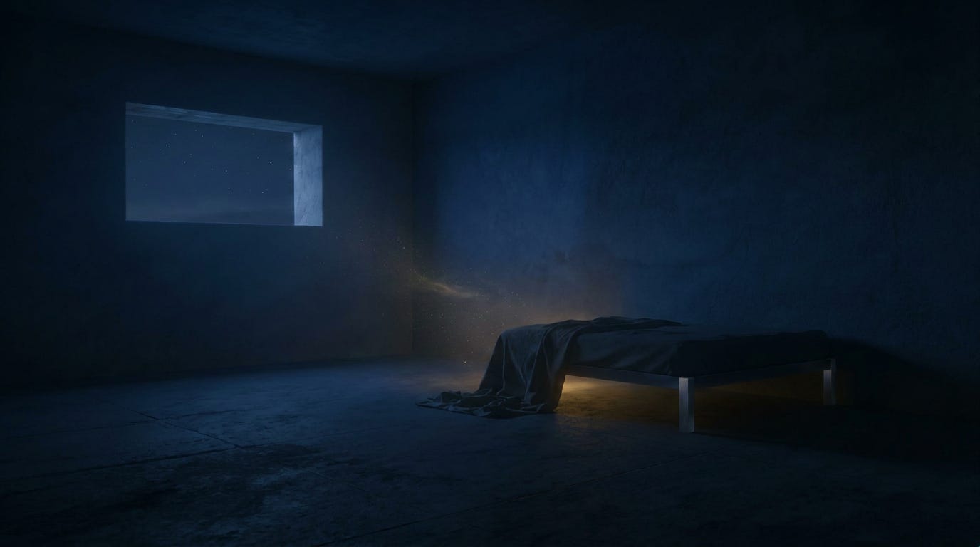 While no one is awake, the day is gone back through and folded in.