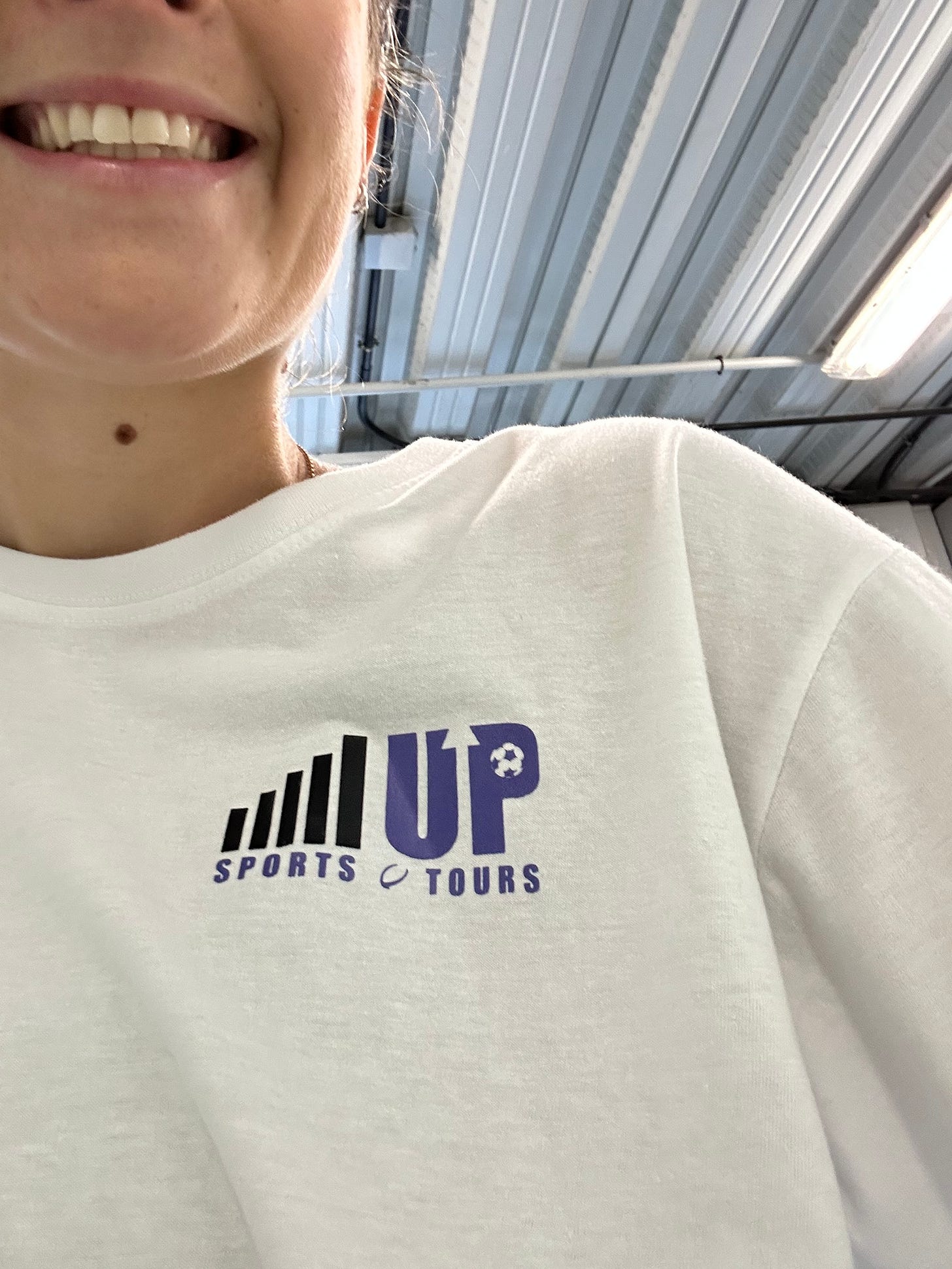 Me wearing a helpers tshirt for my friends' business event. Me wearing a helpers tshirt for my friends' business event.