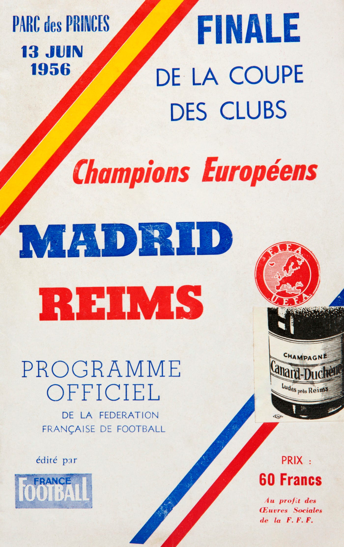 The programme from the first European Cup final The programme from the first European Cup final