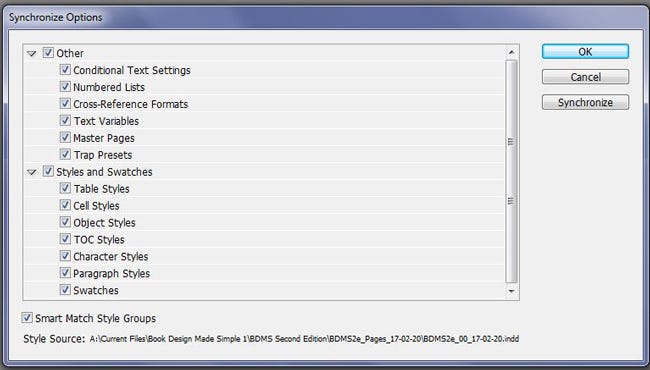 Synchronizing Styles in InDesign's Book Feature