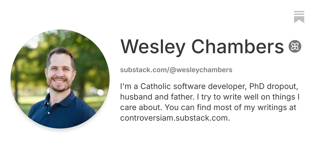 Wesley Chambers | Substack