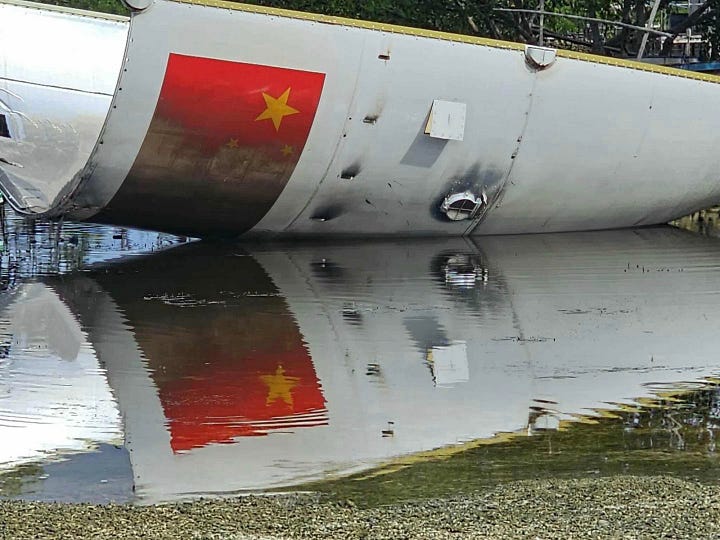 One of the fairing halves from the Long March 8A Y6 vehicle.