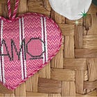 How to finish a needlepoint heart ornament