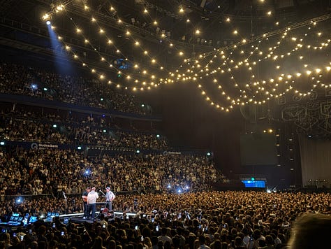 Various photographs from the Mumford and Sons concert