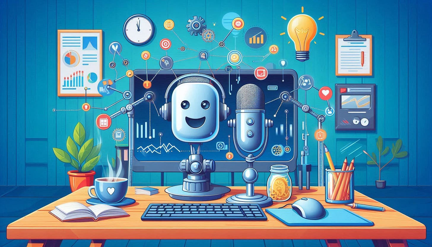 This AI image attempts to mimic what's possible with otebookLM