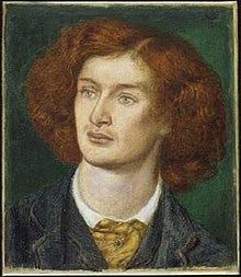 Algernon Charles Swinburne, 1862, by Dante Gabriel Rossetti.