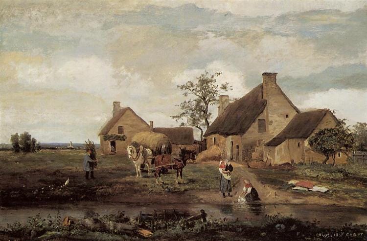 A Farm in the Nievre, 1831 - Camille Corot - WikiArt.org