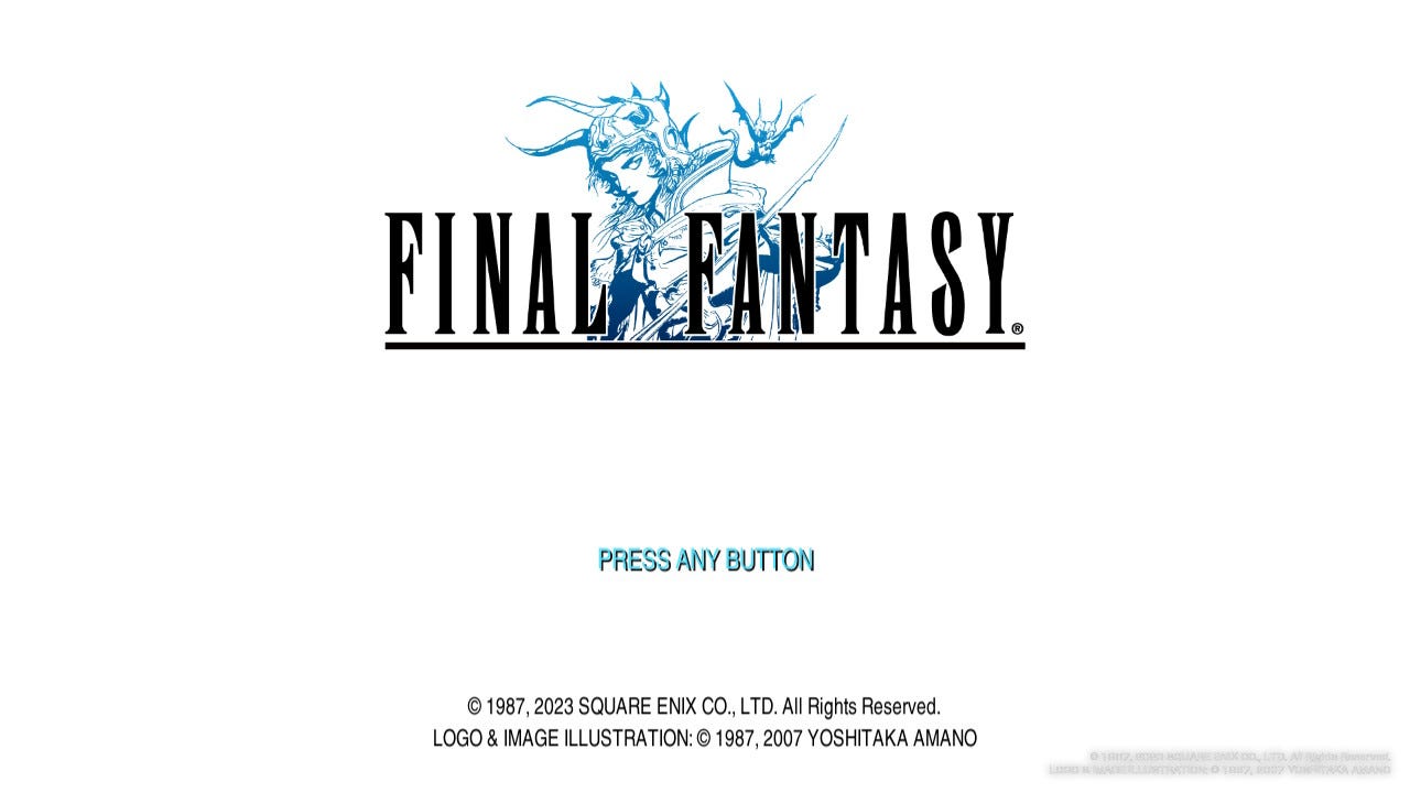 Title screen for Final Fantasy 1. Title screen for Final Fantasy 1.