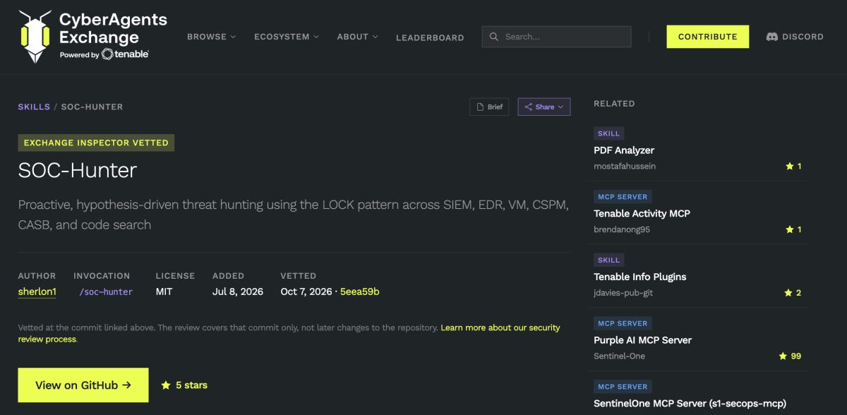 Image shows Exchange Inspector Vetted tag on the listing SOC-Hunter Image shows Exchange Inspector Vetted tag on the listing SOC-Hunter