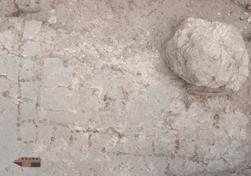 Patolli game board, Naachtun, Guatemala