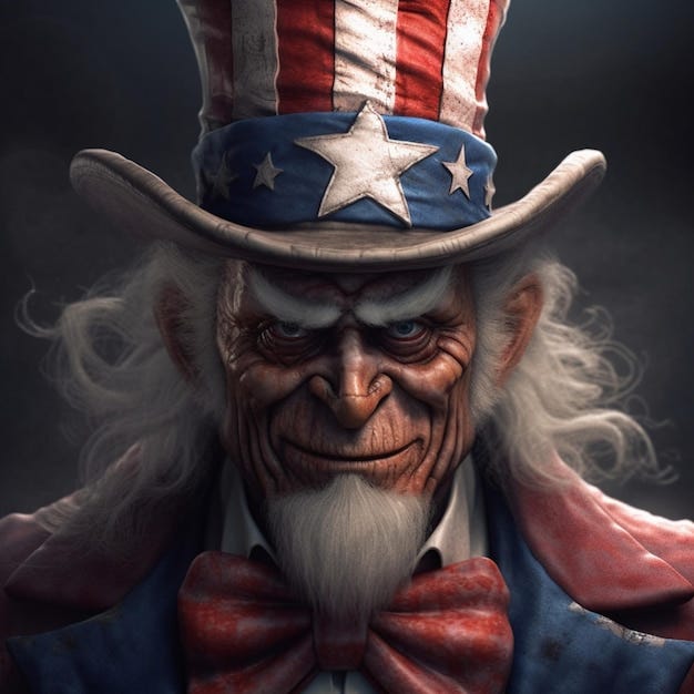 Evil uncle sam Generative AI | Premium AI-generated image