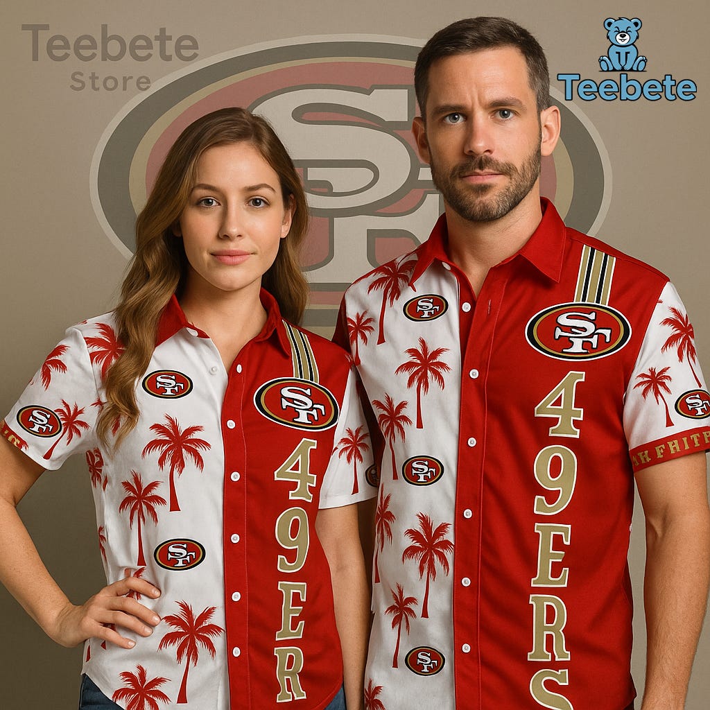 San Francisco 49ers Floral Button-Up Shirt