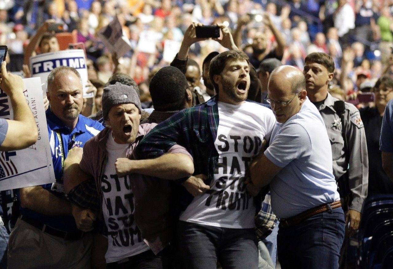 trump rally protestors trump rally protestors
