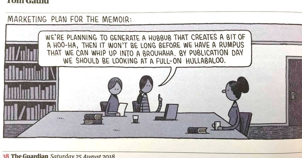 Mystery Fanfare: Cartoon of the Day: Marketing Plan for the Memoir