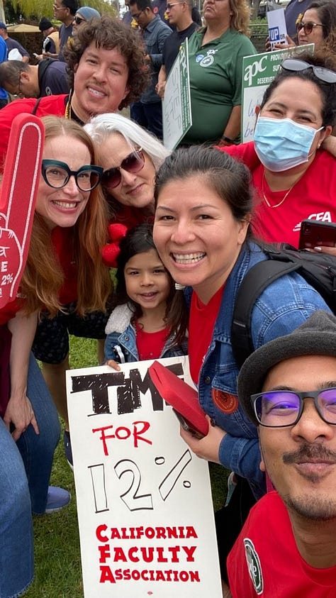 pictures of CFA activists and officers wearing red CFA t-shirts
