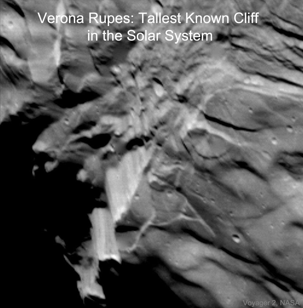 Verona Rupes: Die höchste bekannte Klippe im Sonnensystem ... Verona Rupes: Die höchste bekannte Klippe im Sonnensystem ...