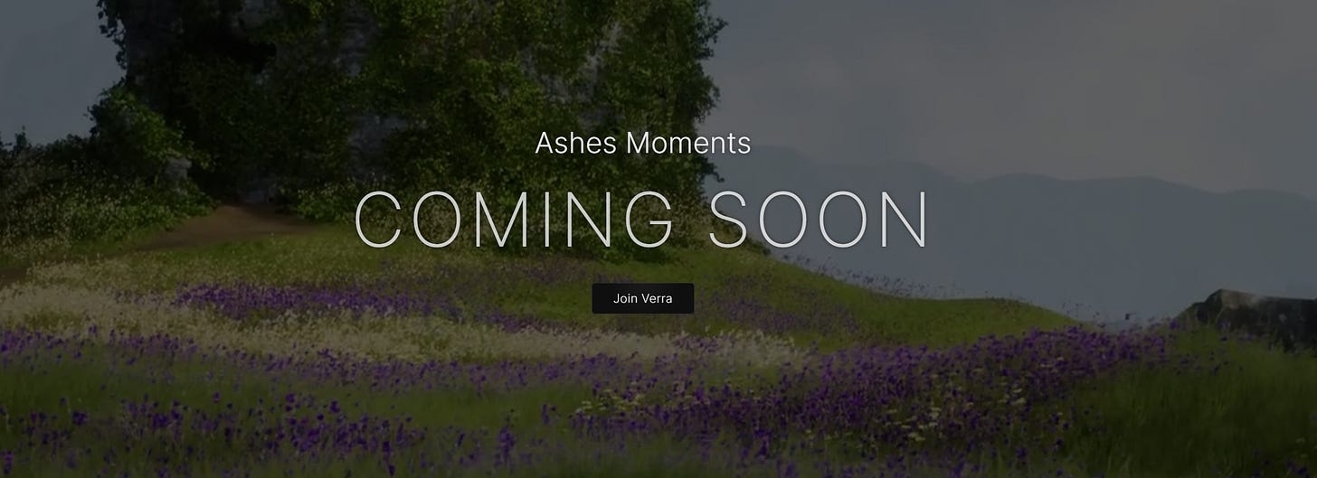 Ashes Moments Website
