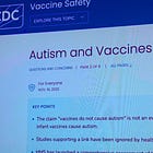 The Claim 'Vaccines Do Not Cause Autism' Is Not an Evidence-Based Claim, CDC Confirms