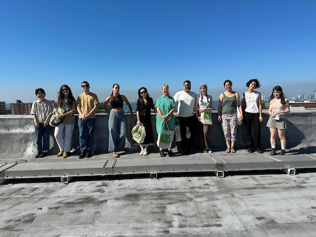 various photos of the NARS Foundation building, studios and cohort