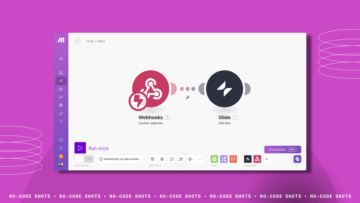 Power your Glide apps with Make 