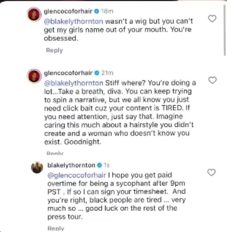 Stiff where? You're doing a lot...Take a breath, diva. You can keep trying to spin a narrative, but we all know you just need click bait cuz your content is TIRED. If you need attention, just say that. Imagine caring this much about a hairstyle you didn't create and a woman who doesn't know you exist. Goodnight.