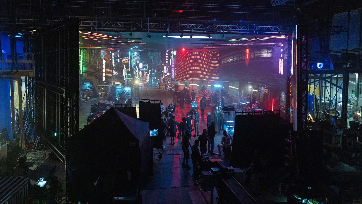 ILM’s Emmy Award winning StageCraft technology in use during production on Lucasfilm’s Obi-Wan Kenobi series. © &™ Lucasfilm. All Rights Reserved. ILM’s Emmy Award winning StageCraft technology in use during production on Lucasfilm’s Obi-Wan Kenobi series. © &™ Lucasfilm. All Rights Reserved.